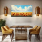 Warm Golden Hues of Sunflowers Wall Art Canvas Office Home Room Framed 120x60cm