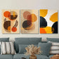 3pcs Abstract Geometric Vibrant Orange, Brown Wall Art Set Canvas Framed 40x60cm - High Quality Print 100% Australian Made Wall Canvas Ready to Hang