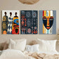 3pcs Vibrant Abstract Portraits African American Metal Print Ready to Hang Art