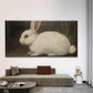 Minimalist White Rabbit Wall Art Canvas Office Home Room Framed 120x60cm
