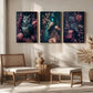 3pcs Boho Style Vintage Parrot Bird Animal Metal Print Ready to Hang Art