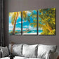 3pcs Beach Paradise Triptych Tropical Ocean Wall Art Set Canvas Framed 40x60cm - High Quality Print 100% Australian Made Wall Canvas Ready to Hang
