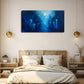 Mystical Blue Ocean & Jellyfish Wall Art Canvas Office Home Room Framed 80x45cm