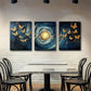 3pcs Golden Butterflies Swirling Décor Perfect Wall Art Set Canvas Framed 40x60cm - High Quality Print 100% Australian Made Wall Canvas Ready to Hang