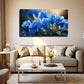 Blue Flowers Exceptionally Wall Art Canvas Office Home Room Framed 80x45cm