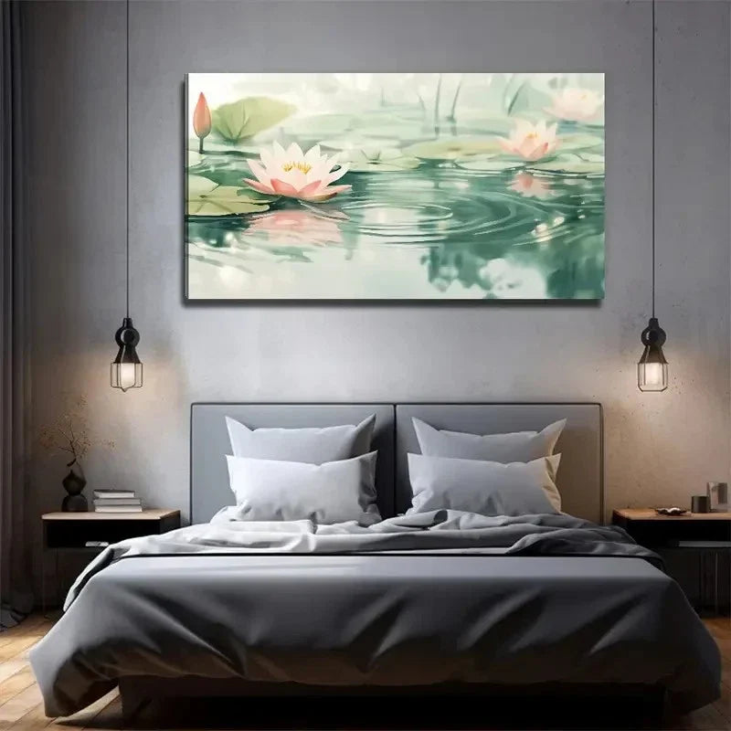 Modern Bohemian Art Deco Style Wall Art Canvas Office Home Room Framed 80x45cm