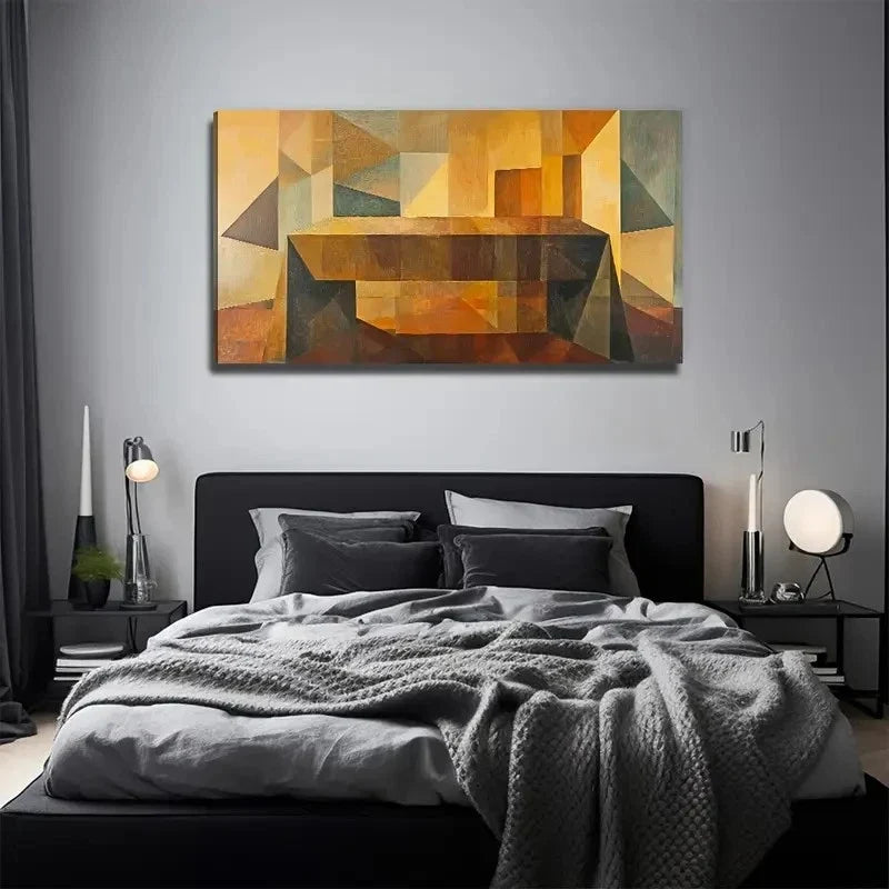 An Interesting Table Wall Art Canvas Office Home Room Framed 120x60cm