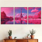 3pcs  Pink Parisian Eiffel Tower Triptych Wall Art Set Canvas Framed 40x60cm - High Quality Print 100% Australian Made Wall Canvas Ready to Hang