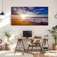 California Ocean Shore Dusk Sun Wall Art Canvas Office Home Room Framed 120x60cm