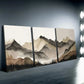 3pcs Beige and Gray Mountain Wall Art Set Canvas Framed 40x60cm - High Quality Print 100% Australian Made Wall Canvas Ready to Hang