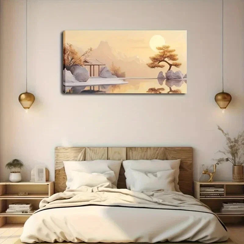 Traditional Gazebo Giant Stone Wall Art Canvas Office Home Room Framed 120x60cm