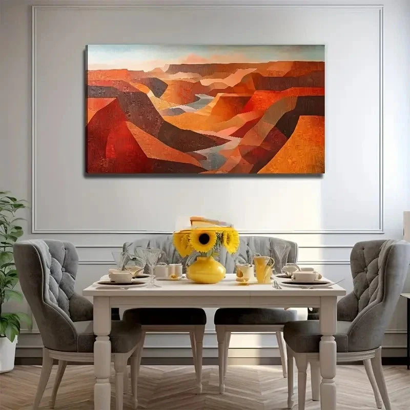 Abstract Desert Landscape Wall Art Canvas Office Home Room Framed 120x60cm