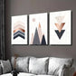 3pcs Modern Geometric Decor with Marble Texture Wall Art Set Canvas Framed 40x60cm - High Quality Print 100% Australian Made Wall Canvas Ready to Hang
