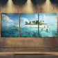 3pcs Tropical Islands Beautiful Nature Perfect Wall Art Set Canvas Framed 40x60cm - High Quality Print 100% Australian Made Wall Canvas Ready to Hang