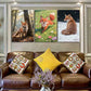 3pcs Autumn Forest Playful Fox in Meadow Metal Print Ready to Hang Art