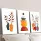 3pcs Circle Balance Floral Vase Arrangement Wall Art Set Canvas Framed 40x60cm - High Quality Print 100% Australian Made Wall Canvas Ready to Hang