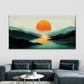 Sunset Mountain Landscape Wall Art Canvas Office Home Room Framed 120x60cm