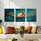 3pcs Ocean-Inspired Abstract Modern Perfect Wall Art Set Canvas Framed 40x60cm - High Quality Print 100% Australian Made Wall Canvas Ready to Hang