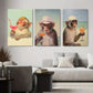 3pcs Tropical Monkey Cocktail Fun Beach Metal Print Ready to Hang Art