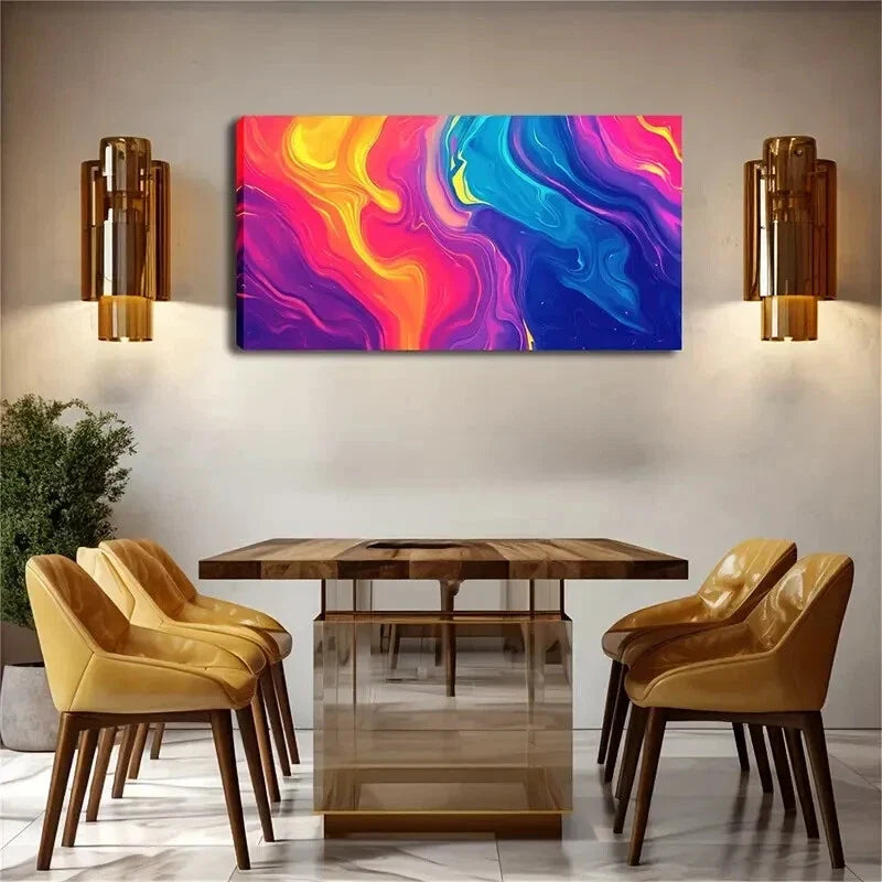 Multiple Colors Blending Wall Art Canvas Office Home Room Framed 120x60cm