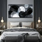 Modern Abstract Black And White Wall Art Canvas Office Home Room Framed 120x60cm