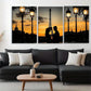 3pcs Romantic Paris Sunset Love Nature Perfect Wall Art Set Canvas Framed 40x60cm - High Quality Print 100% Australian Made Wall Canvas Ready to Hang