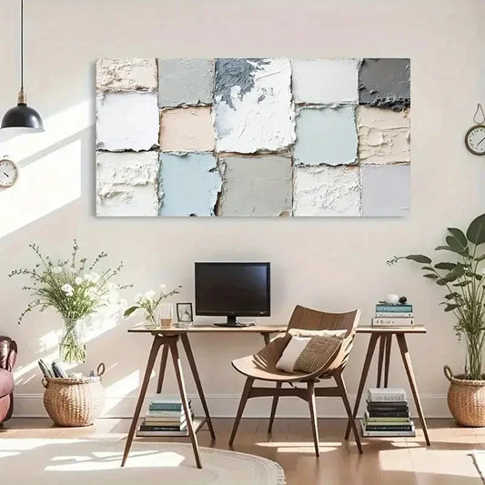 Modern Farmhouse Floral Texture Wall Art Canvas Office Home Room Framed 120x60cm