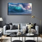 Blue-Green Surreal Ocean Sunset Wall Art Canvas Office Home Room Framed 120x60cm