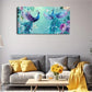 Two Peacocks with Spread Wings Wall Art Canvas Office Home Room Framed 120x60cm