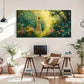 Peaceful Woman Sunlight Garden Wall Art Canvas Office Home Room Framed 120x60cm