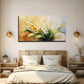 Bloom with Emerald Green Leaves Wall Art Canvas Office Home Room Framed 120x60cm