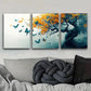 3pcs Beautiful Butterfly Tree Colorful Perfect Wall Art Set Canvas Framed 40x60cm - High Quality Print 100% Australian Made Wall Canvas Ready to Hang