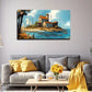 Presenting A Laid-Back Seaside Wall Art Canvas Office Home Room Framed 80x45cm