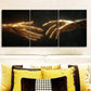3pcs Mechanical Golden Hand Decoration Wall Art Set Canvas Framed 40x60cm - High Quality Print 100% Australian Made Wall Canvas Ready to Hang