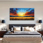 Vibrant Sunset Landscape Wall Art Canvas Office Home Room Framed 120x60cm