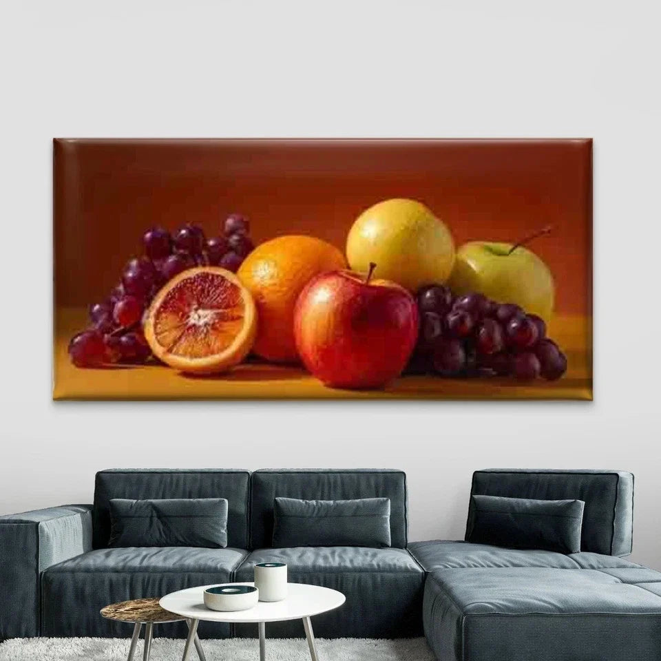 Fresh Fruit Wall Art Canvas Office Home Room Framed 80x45cm