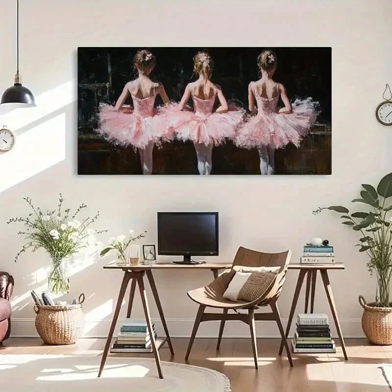 Ballet Dancers Modern Décor Wall Art Canvas Office Home Room Framed 120x60cm