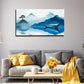 Mystical Blue Boat Wall Art Canvas Office Home Room Framed 80x45cm
