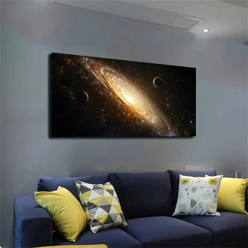 Giant Luminous Nebula Suitable Wall Art Canvas Office Home Room Framed 120x60cm