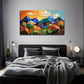 Modern Bohemian Decor Vibrant Wall Art Canvas Office Home Room Framed 120x60cm