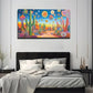 Abstract Cactus Make People Wall Art Canvas Office Home Room Framed 120x60cm