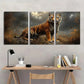 3pcs Tiger Dark Jungle Scene Vintage Metal Print Ready to Hang Art