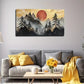 Yellowish Sky & Red Sun Deco Wall Art Canvas Office Home Room Framed 120x60cm