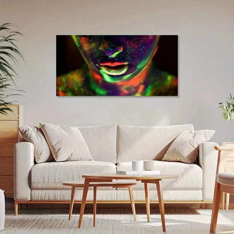 Fluorescence Modern Aesthetic Wall Art Canvas Office Home Room Framed 120x60cm