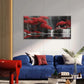 Waterfall & Red Trees Landscape Wall Art Canvas Office Home Room Framed 120x60cm