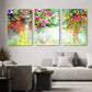 3pcs Vibrant Abstract Floral Colorful Botanical Metal Print Ready to Hang Art