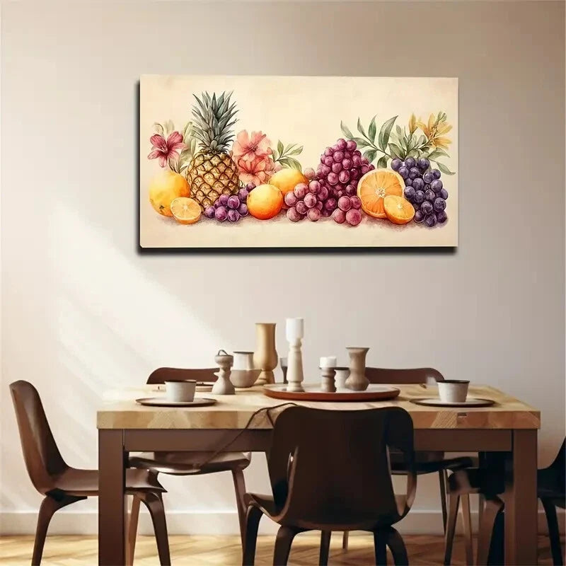 Various Fruits Abstract Wall Art Canvas Office Home Room Framed 120x60cm