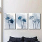 3pcs Botanical Blue Flower Decorations Wall Art Set Canvas Framed 40x60cm - High Quality Print 100% Australian Made Wall Canvas Ready to Hang