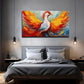 Vibrant Phoenix Wall Art Canvas Office Home Room Framed 80x45cm