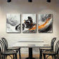 3pcs Motorbike Rider in Motion Bold Perfect Wall Art Set Canvas Framed 40x60cm - High Quality Print 100% Australian Made Wall Canvas Ready to Hang